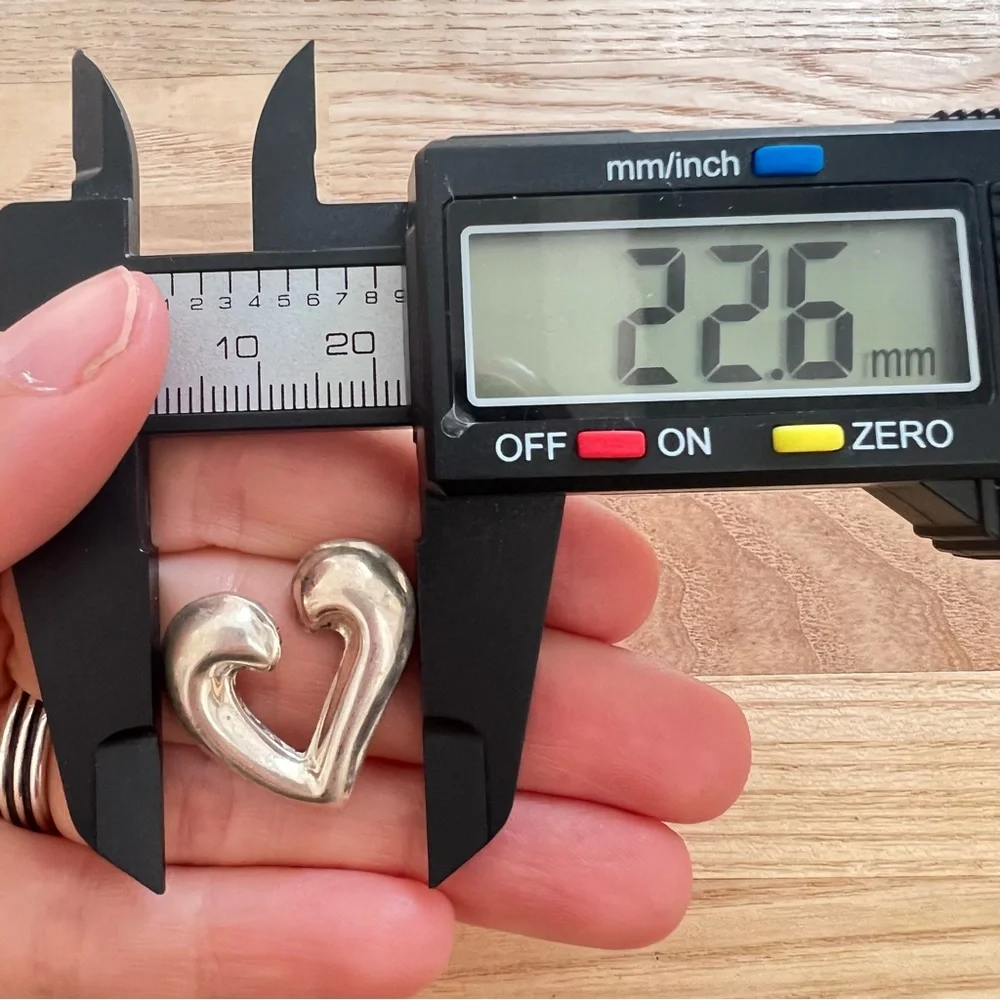 Vintage silver heart earrings posts